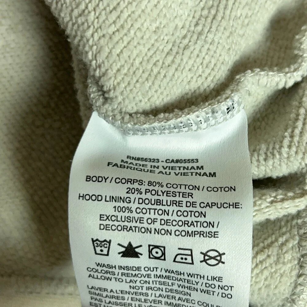 Nike Womens Hoodie Medium Beige Air Logo Sweater Cowl Minimalist Sports Gym‎ Top